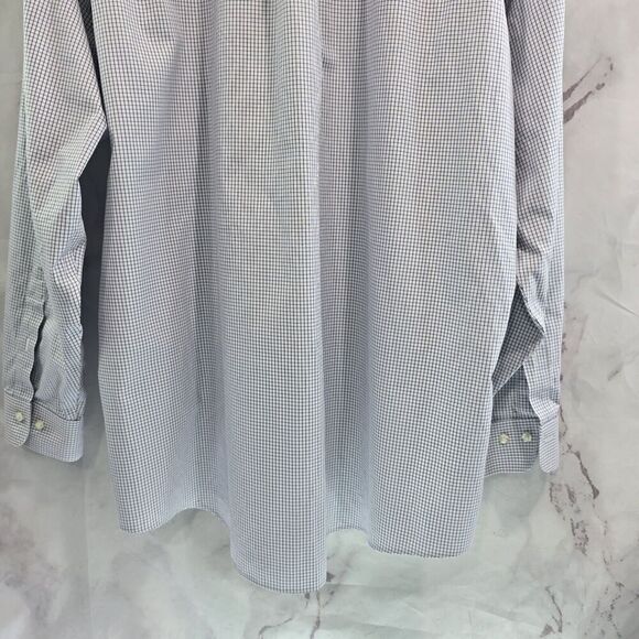 Brooks Brothers Shirt Men XXL 18 1818 Regent Non Iron Original Polo Windowpane - Picture 7 of 16